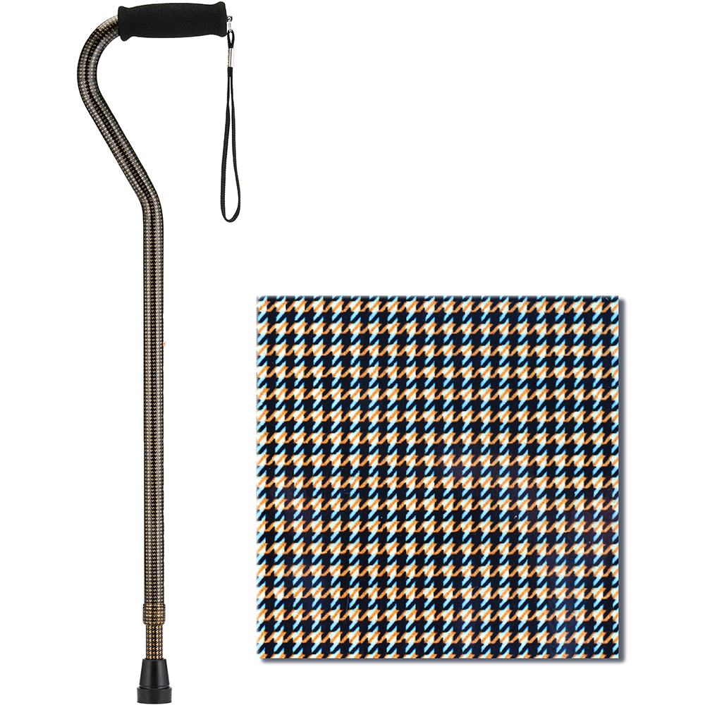 Cane Offset  Houndstooth with Swatch